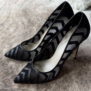 Karen Millen Black Chevron Heels
